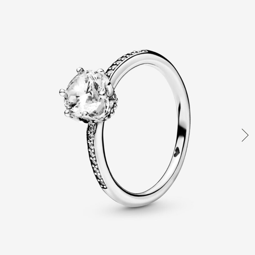 Clear Sparkling Crown Solitaire
Ring